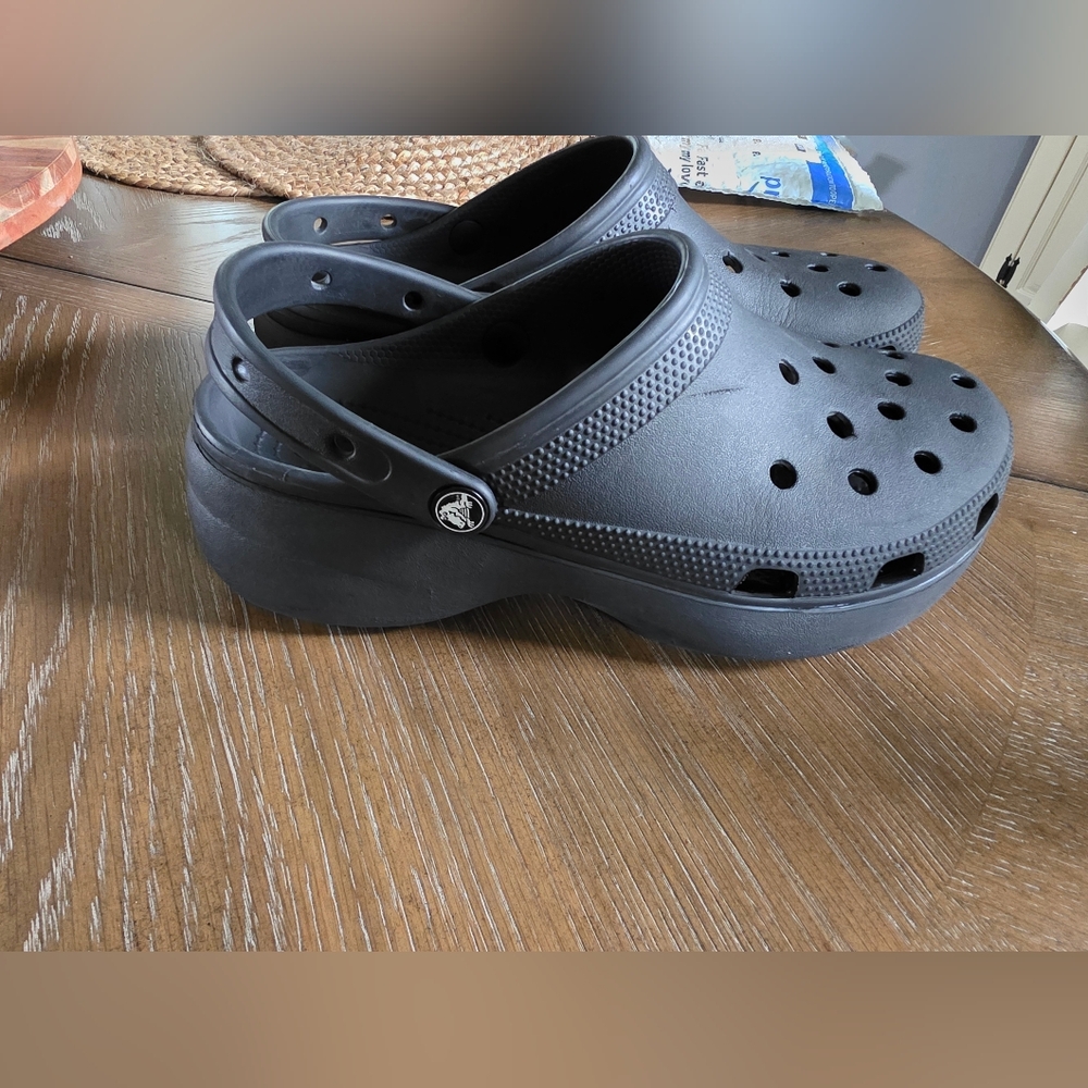 Black Platform Clogs